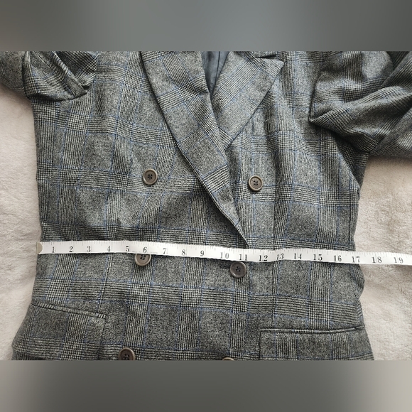 Alberto Aspesi Women’s Set Plaid Double-Breasted Blazer + Pants Sz US XL/ It 48 - Picture 12 of 16